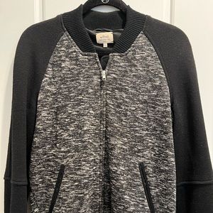 Wilfred bomber jacket, size 4-black/white